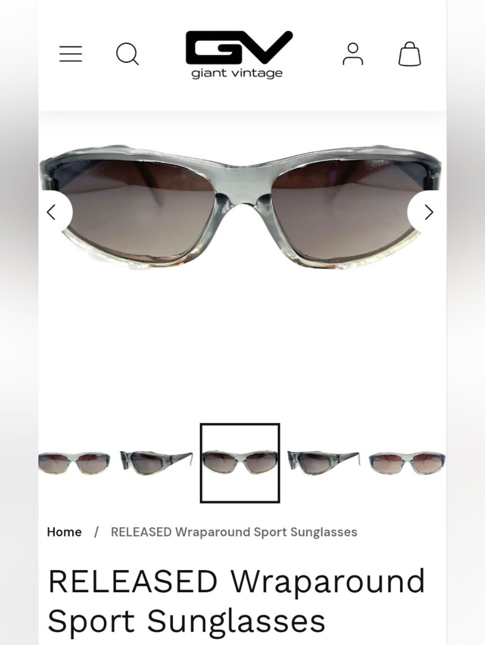 GIANT VINTAGE RELEASED Wraparound Sport Sunglasses